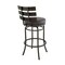 Armen Living Natya Swivel Counter or Bar Stool in Mocha Finish with Brown Faux Leather 840254333673 - alternate 6